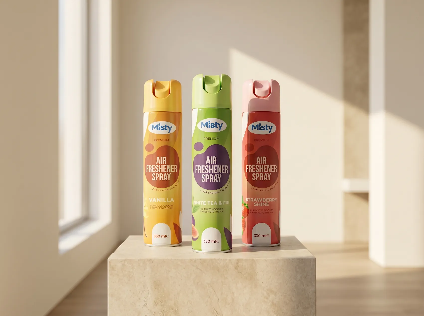 Misty aerosol air fresheners
